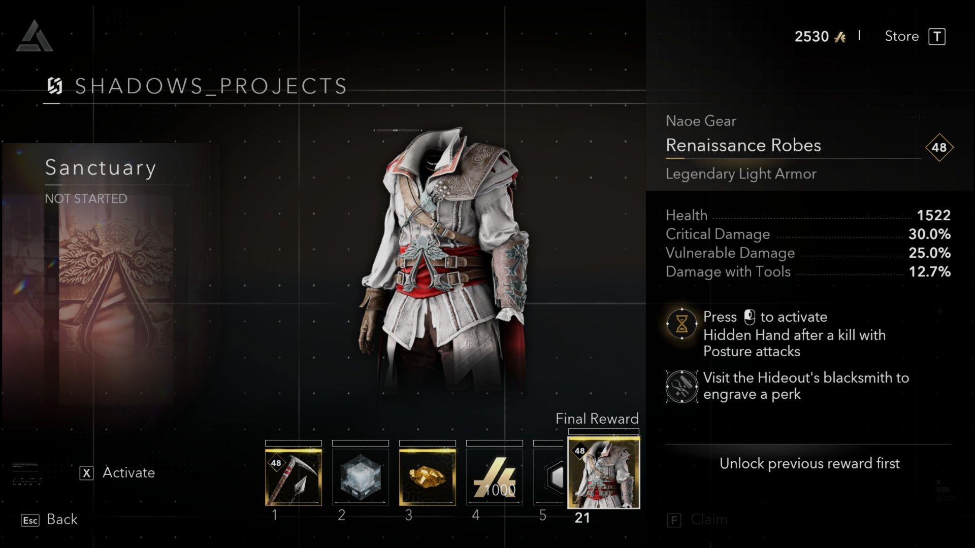 Как получить костюм Эцио в Assassin's Creed Shadows